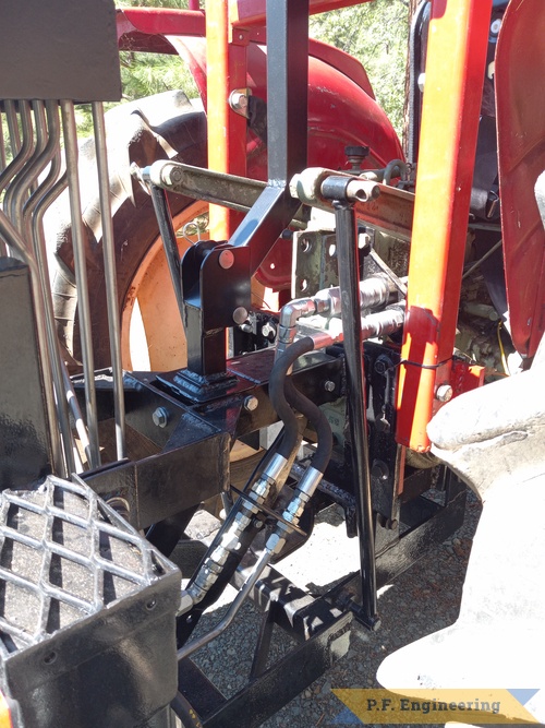 Eric L. in West Point CA built the Micro Hoe for his Yanmar tractor | Micro Hoe hydraulic connections Yanmar Diesel tractor
