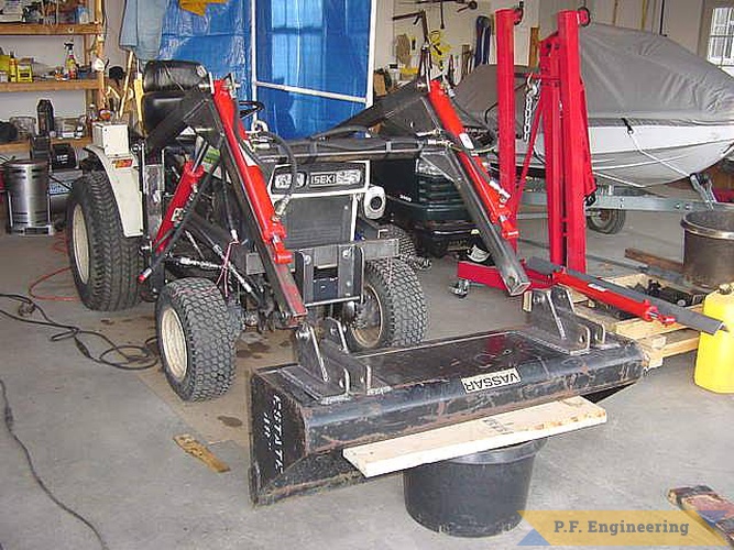 Brian B. of Saratoga Springs, NY has this loader under construction for his Bolens Iseki G-174 compact tractor | Bolens Iseki G-174 compact tractor loader_1