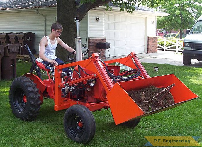 Bill M. from Wayne, IN built this loader for his Economy Power King compact tractor | Economy Power King compact tractor loader_1