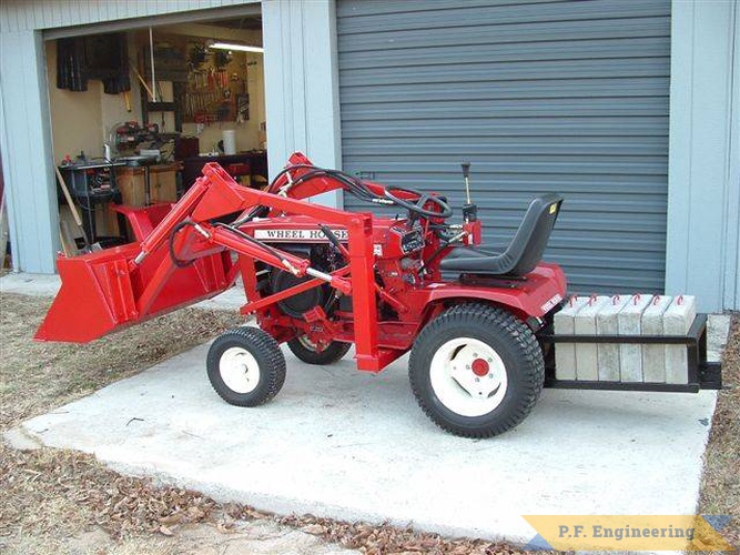 nice work on the loader Larry! | Wheel Horse 16 HP garden tractor loader _1