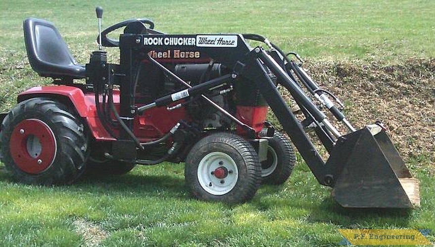 Joe M's "rock chucker 2" | Wheelhorse 520H garden tractor loader_3