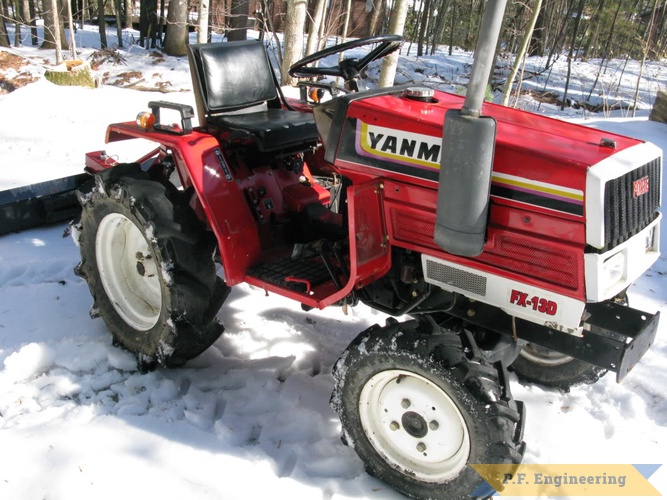 Patrick W. in Cazadero, CA built his loader for a Yanmar FX-13D compact tractor. | Yanmar FX-13D compact tractor loader_1