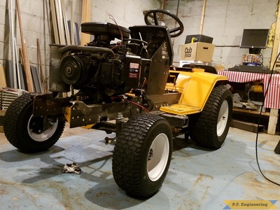 Cub Cadet 1430 loader build with new frame and engine installed by Kyle H., Minneapolis, MN