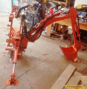 Kubota BX 2370 Micro Hoe off tractor right side by Rob. A., Hadley, MA