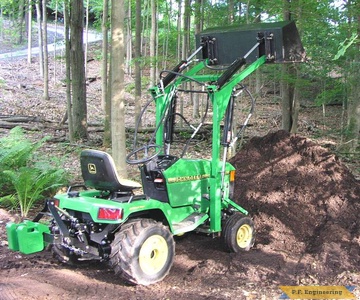 John Deere 425 AWS garden tractor loader_1