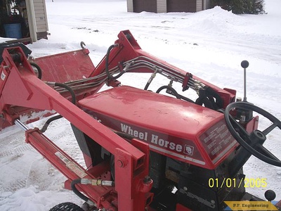 Wheel Horse 308-8 garden tractor loader_2