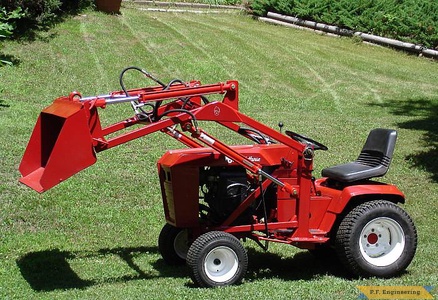 Wheel Horse C120 Raider 10 garden tractor loader_1