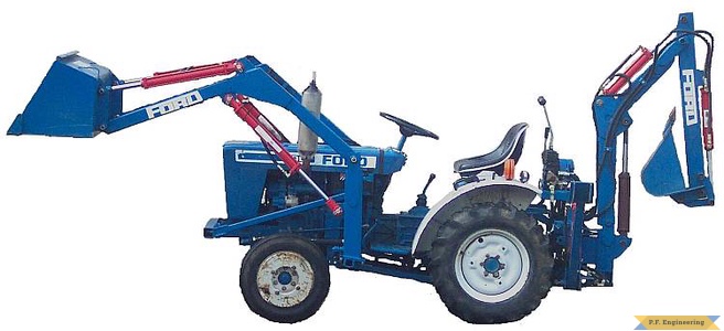 Ford 1100 compact tractor Micro Hoe_2