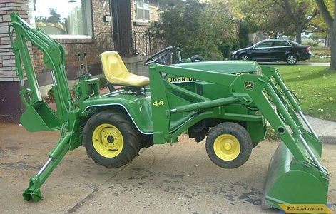 John Deere 318 garden tractor Micro Hoe_6